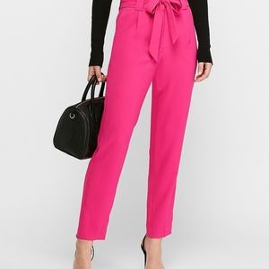 Express paper bag belted pants